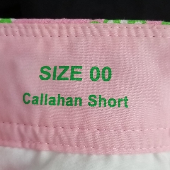 Lilly Pulitzer Callahan  Pink Green Butterflies Shorts 00  xs - Picture 5 of 7